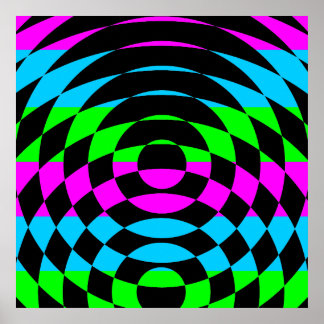 Affiches Corey Tiger 80s Vintage Op Art