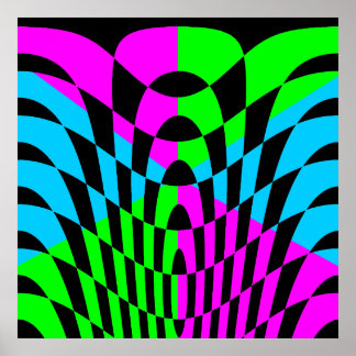 Affiches Corey Tiger 80s Vintage Op Art