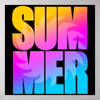 Affiches Corey Tiger Soleil d'été 80s