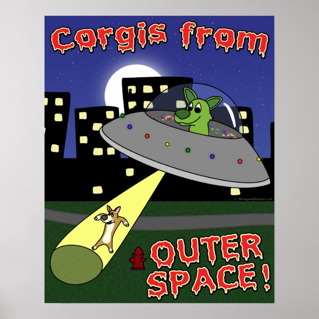 Affiches Corgis de l'affiche spatiale (Devant)