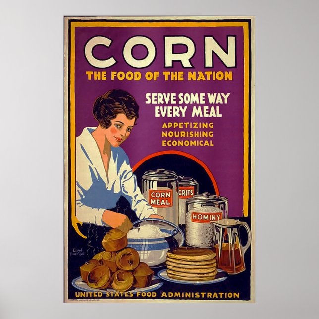 Affiches Corn ~ La nourriture de la nation ~ Vintage WW1 (Devant)