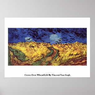 Affiches Corneilles au-dessus de Wheatfield par Vincent van