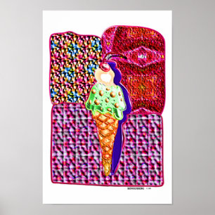Affiches cornet de crème glacée simple 1