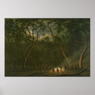 Affiches Coroborée autochtone sur le terrain de Van Diemen