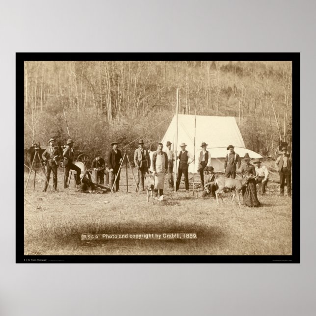 Affiches Corps des ingénieurs et deux cerfs SD 1889 (Devant)