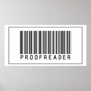 Affiches Correcteur d'épreuves de code barres