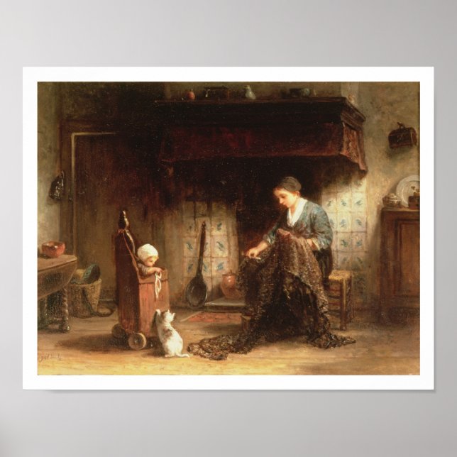 Affiches Correction des filets (huile sur panneau) (Devant)