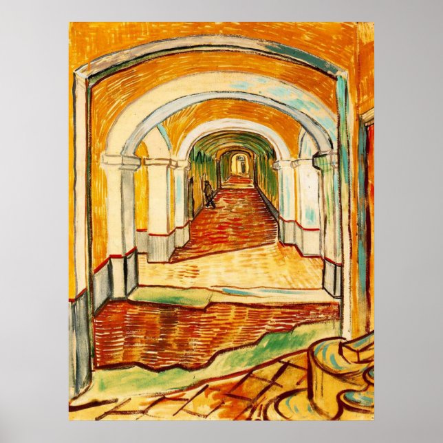 Affiches Corridor in the Asylum by Vincent van Gogh (Devant)