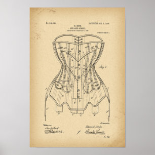 Affiches Corset de 1906 brevets