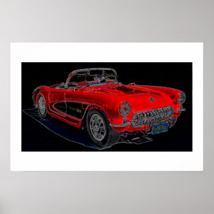 Affiches Corvette 1957