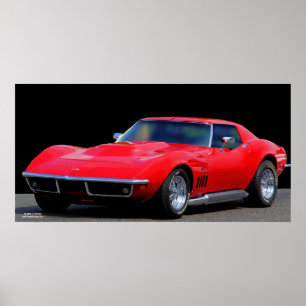 AFFICHES CORVETTE : LA VOITURE DE SPORT D'AMÉRICAIN