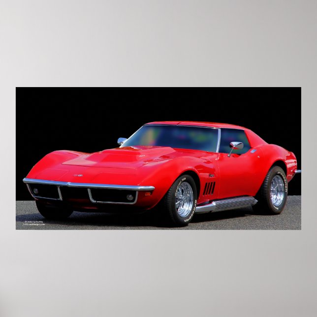 AFFICHES CORVETTE : LA VOITURE SPORTIVE AMÉRICAINE (Devant)