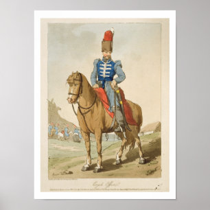 Affiches Cossack Officer, gravé par l'artiste, publié 1