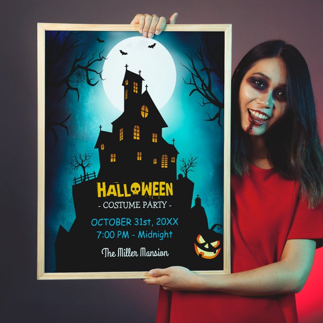 Affiches Costume Maison Hantée éffrayante Halloween Party (Créateur téléchargé)