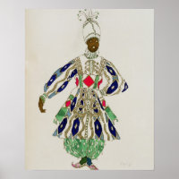 Costume pour un "nègre", de Aladdin, 1916 (couleur