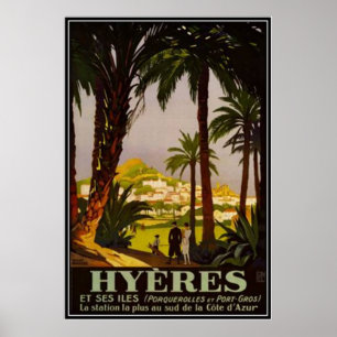 Affiches Côte d'Azur vintage, France -