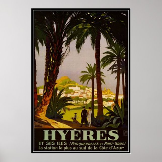 Affiches Côte d'Azur vintage, France - (Devant)