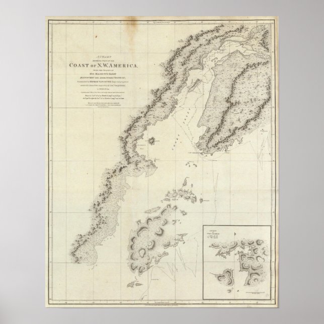 Affiches Côte de l'Amérique du Nord-Ouest 3 (Devant)