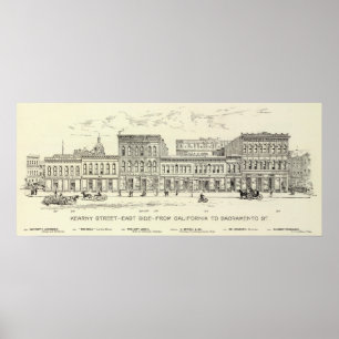 Affiches Côté est de Kearny, de Californie et de Sacramento