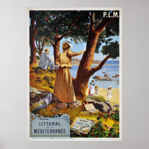 Affiches Côte Méditerranéenne, France Vintage voyage