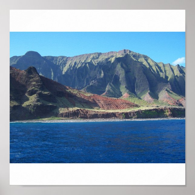 Affiches Côte Napali, Hawaii (Devant)