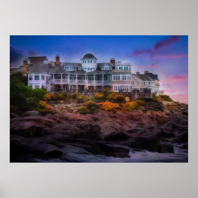Affiches Côte pittoresque Sunrise Cape Neddick Maine (Devant)