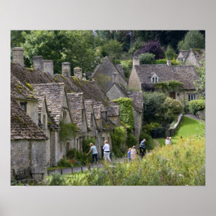 Affiches Cotswold maisons en pierre dans le village de