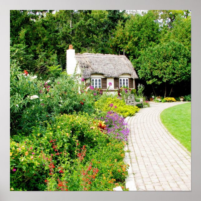 Affiches Cottage dans les Jardins Anglais (Devant)