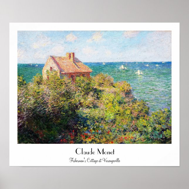 Affiches Cottage pêcheur à Varengeville Claude Monet (Devant)