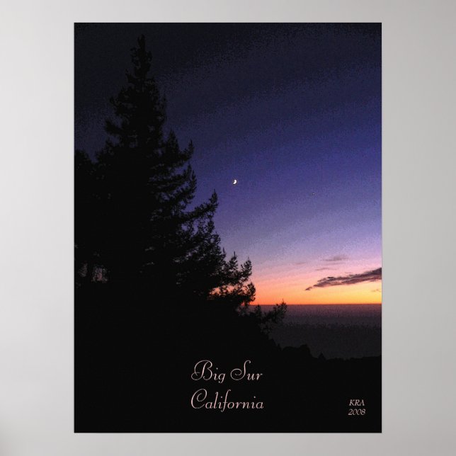 Affiches Coucher de soleil à Big Sur par Katiamaria Photos  (Devant)