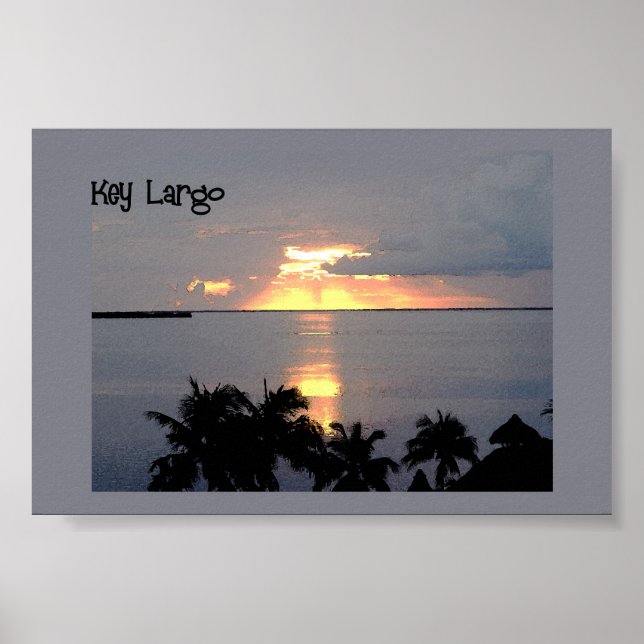 Affiches Coucher de soleil à Key Largo (Devant)