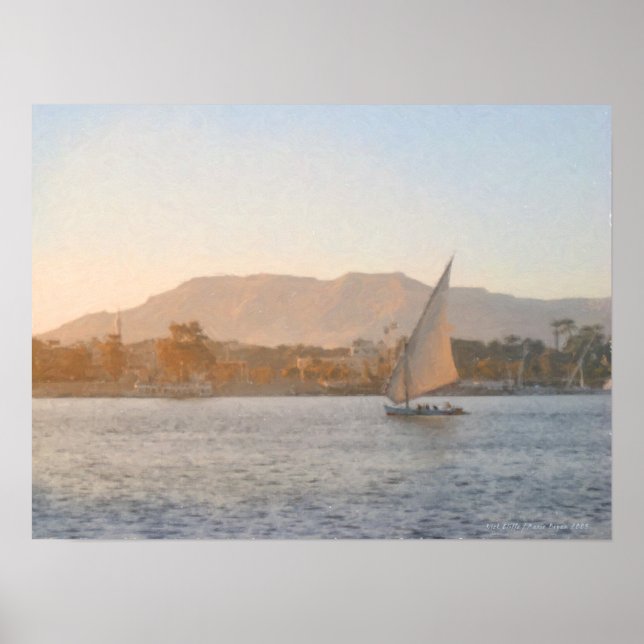 Affiches Coucher de soleil à l'impression Luxor (Devant)