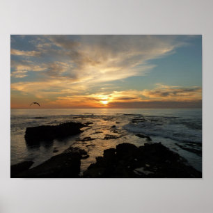 Affiches Coucher de soleil à San Diego, paysage marin calif