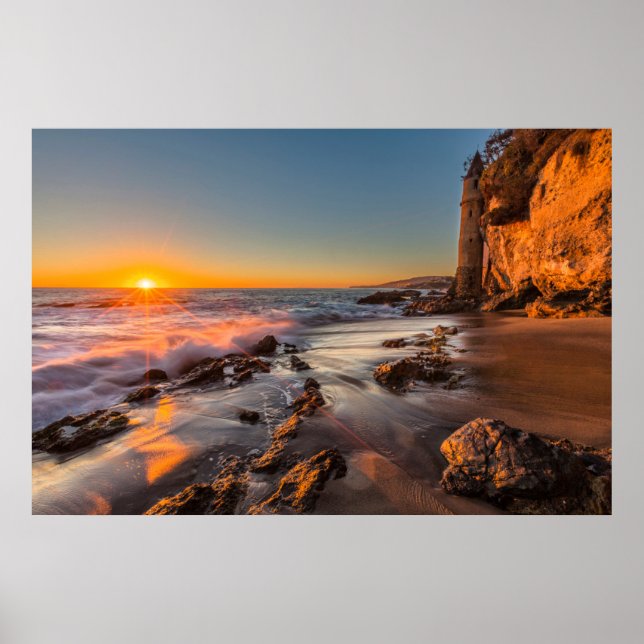 Affiches Coucher de soleil à Victoria Beach (Devant)
