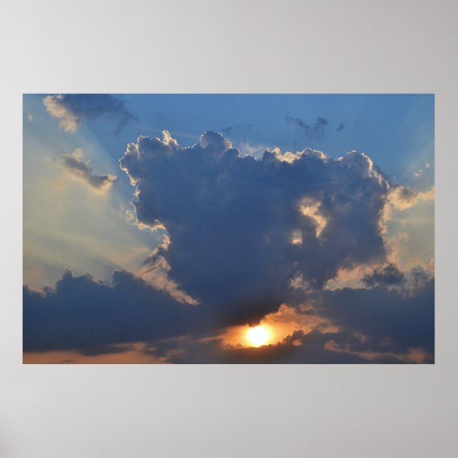 Affiches Coucher de soleil avec formation Teacup Cloud par  (Devant)