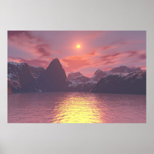 Affiches Coucher de soleil chaud