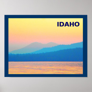 Affiches Coucher de soleil cyan et Saumon