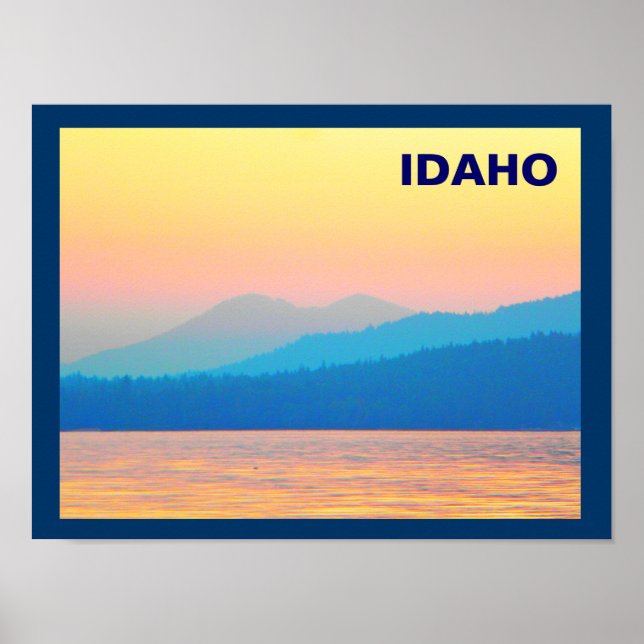 Affiches Coucher de soleil cyan et Saumon (Devant)