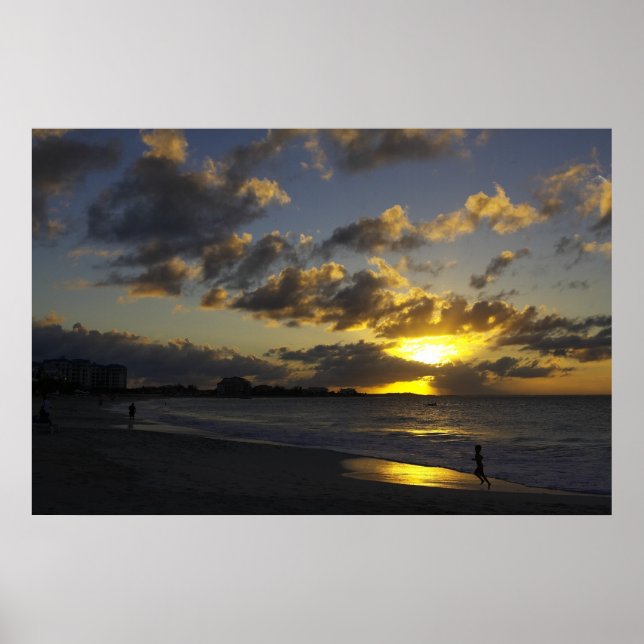 Affiches Coucher de soleil de Grace Bay 01 (Devant)