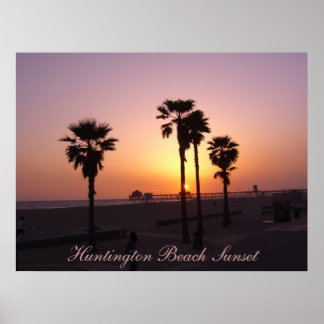 Affiches Coucher de soleil de Huntington Beach
