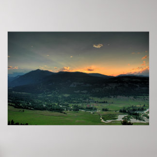 Affiches Coucher de soleil de la crête Est