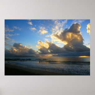 Affiches Coucher de soleil de la plage de Kamole