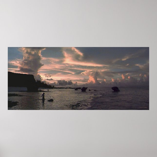 Affiches Coucher de soleil de Tarague (Devant)