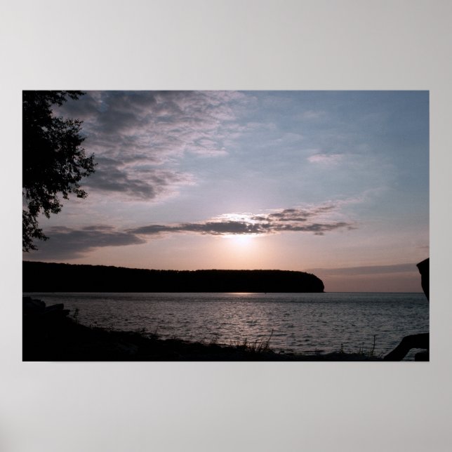 Affiches Coucher de soleil du comté de Door dans le Wiscons (Devant)