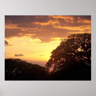 Affiches Coucher de soleil du Costa Rica II