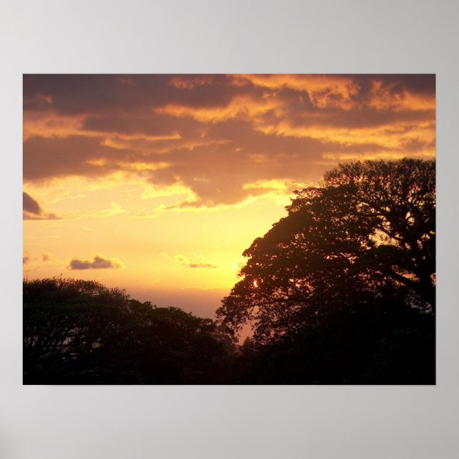 Affiches Coucher de soleil du Costa Rica II (Devant)