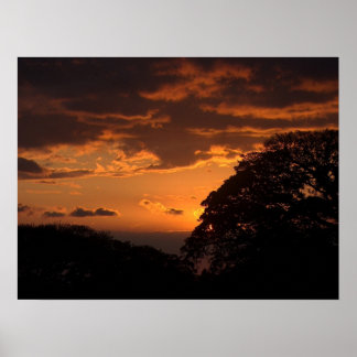 Affiches Coucher de soleil du Costa Rica III