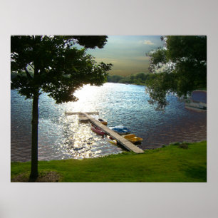 Affiches Coucher de soleil du lac Michigan