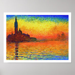 Affiches Coucher de soleil du Monet : San Giorgio Maggiore 