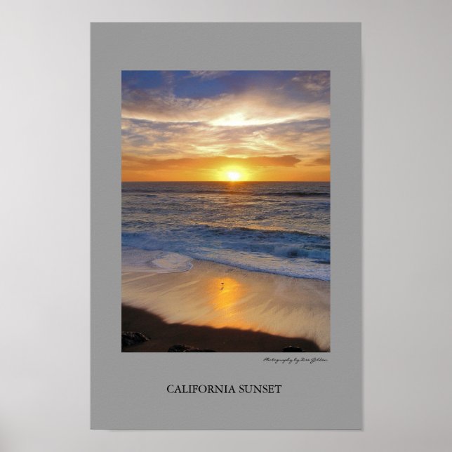 Affiches Coucher de soleil en Californie (Devant)